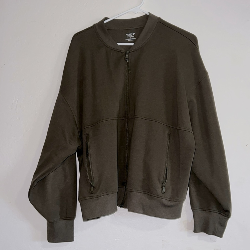 Old Navy Dynamic Fleece bomber jacket - “Heritage Green”